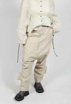 Rundholz Dip Trousers^Textured Baggy Trousers in Eraser Mel