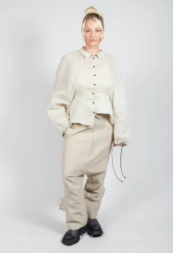 Rundholz Dip Trousers^Textured Baggy Trousers in Eraser Mel