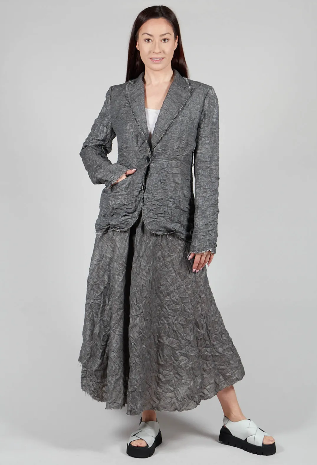 Marc Point Jackets^Textured Blazer in Grey