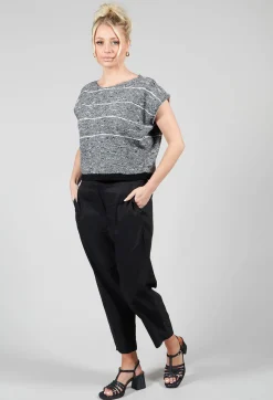 Sarah Pacini Jumpers^Textured Boxy Jumper in Black