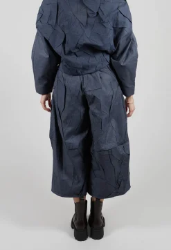 Stefano Mortari Trousers^Textured Cropped Trousers in Blue