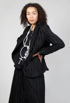 Marc Point Jackets^Textured Double Breasted Jacket in Black