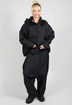 Rundholz Dip Trousers^Textured Drop Crotch Trousers in Black Mel