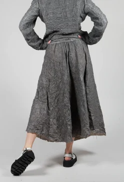 Marc Point Skirts^Textured Midi Skirt in Grey