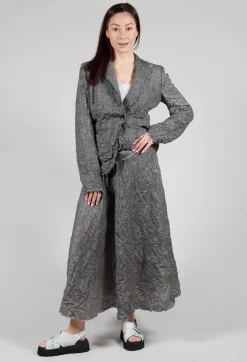 Marc Point Skirts^Textured Midi Skirt in Grey