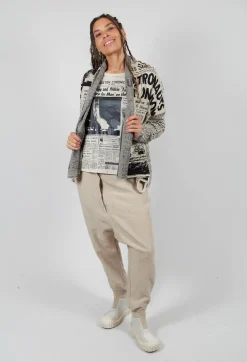 Rundholz Dip Trousers^Textured Straight Leg Trousers in Eraser Mel