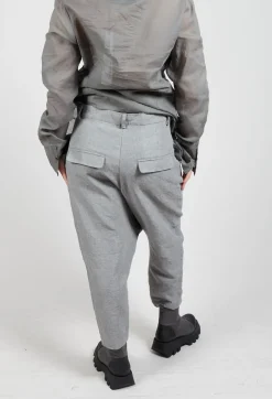 Rundholz Dip Trousers^Textured Straight Leg Trousers in Pencil Mel