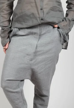 Rundholz Dip Trousers^Textured Straight Leg Trousers in Pencil Mel