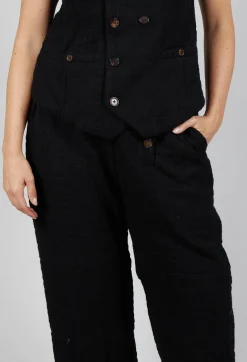 Aleksandr Manamis Trousers^Textured Trousers in Black