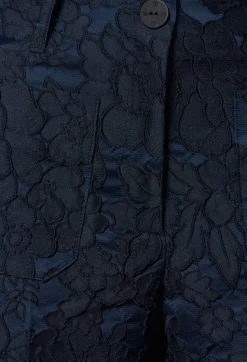 Xenia Design Co-ords & Suits^Textured Trousers in Dark Blue