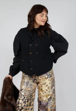 Aleksandr Manamis Jackets^Textured Waistcoat in Black