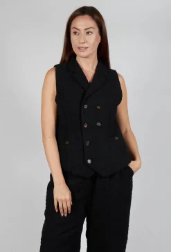 Aleksandr Manamis Jackets^Textured Waistcoat in Black