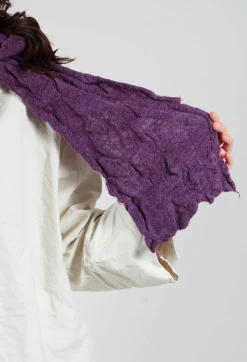 Butapana Scarves^Textured Wool Scarf in Iris