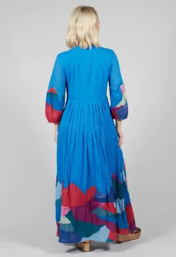 Rene Derhy Dresses^Theatral Dress in Bleu and Petr