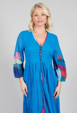 Rene Derhy Dresses^Theatral Dress in Bleu and Petr