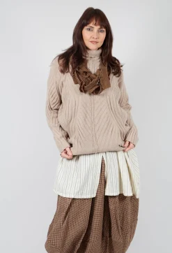 Marc Point Jumpers^Thick Knit Jumper in Beige