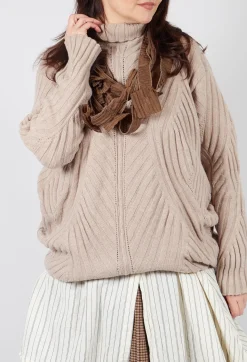 Marc Point Jumpers^Thick Knit Jumper in Beige