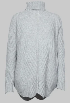 Marc Point Jumpers^Thick Knit Jumper in Grey