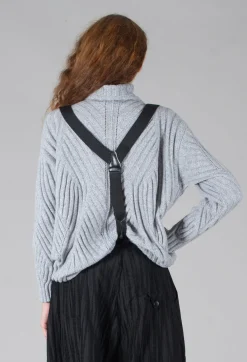 Marc Point Jumpers^Thick Knit Jumper in Grey