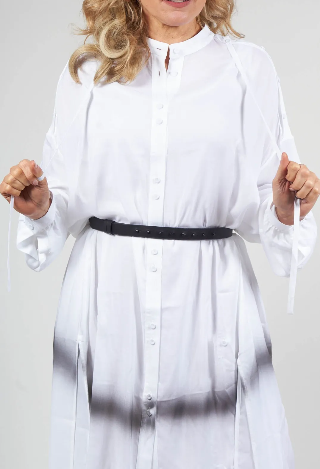 Isabel Benenato Belts^Thin Leather Belt in Black