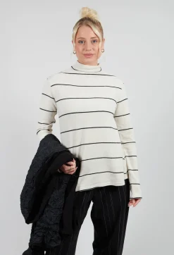 Operificio Neirami Jumpers^Thin Stripe Jumper in Nera