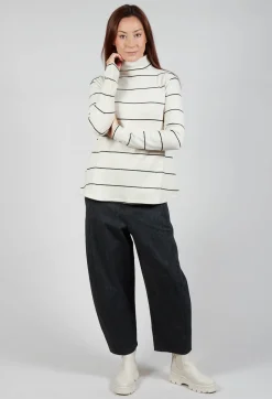 Operificio Neirami Jumpers^Thin Stripe Jumper in Nera