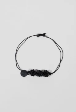 Pluslavie Bracelets^Three Beaded Marble Bracelet in Black