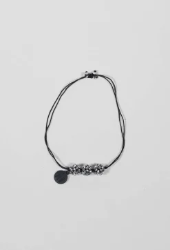 Pluslavie Bracelets^Three Beaded Marble Bracelet in Silver