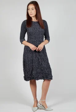 Alquema Dresses^Three Quarter Sleeve Smash Dress in Leopard