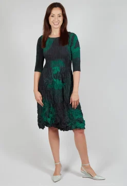 Alquema Dresses^Three Quarter Sleeve Smash Dress in Forest Rose