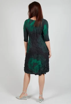 Alquema Dresses^Three Quarter Sleeve Smash Dress in Forest Rose