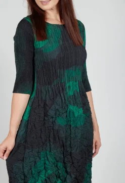 Alquema Dresses^Three Quarter Sleeve Smash Dress in Forest Rose