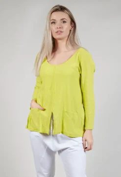 Philomena Christ Jumpers^Tie Back Long Sleeve Top in Lemon