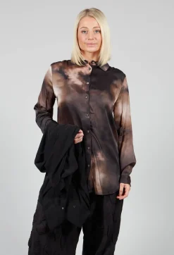 Amici Shirts & Blouses^Tie Dye Long Sleeve Shirt in Multi Brown