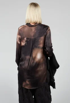 Amici Shirts & Blouses^Tie Dye Long Sleeve Shirt in Multi Brown