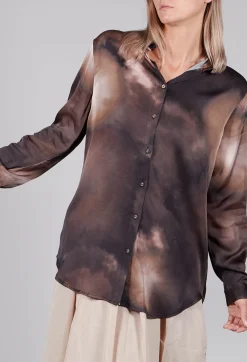 Amici Shirts & Blouses^Tie Dye Long Sleeve Shirt in Multi Brown