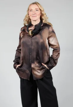 Amici Shirts & Blouses^Tie Dye Long Sleeve Shirt in Multi Brown