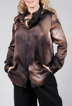 Amici Shirts & Blouses^Tie Dye Long Sleeve Shirt in Multi Brown