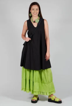 Bread and Butter Skirts^Tiered Long Skirt in Electric Green