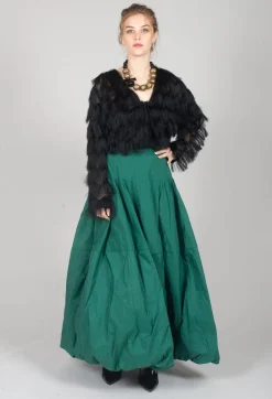 Bize Skirts^Tiered Maxi Skirt in Green