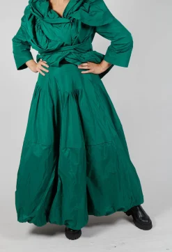 Bize Skirts^Tiered Maxi Skirt in Green