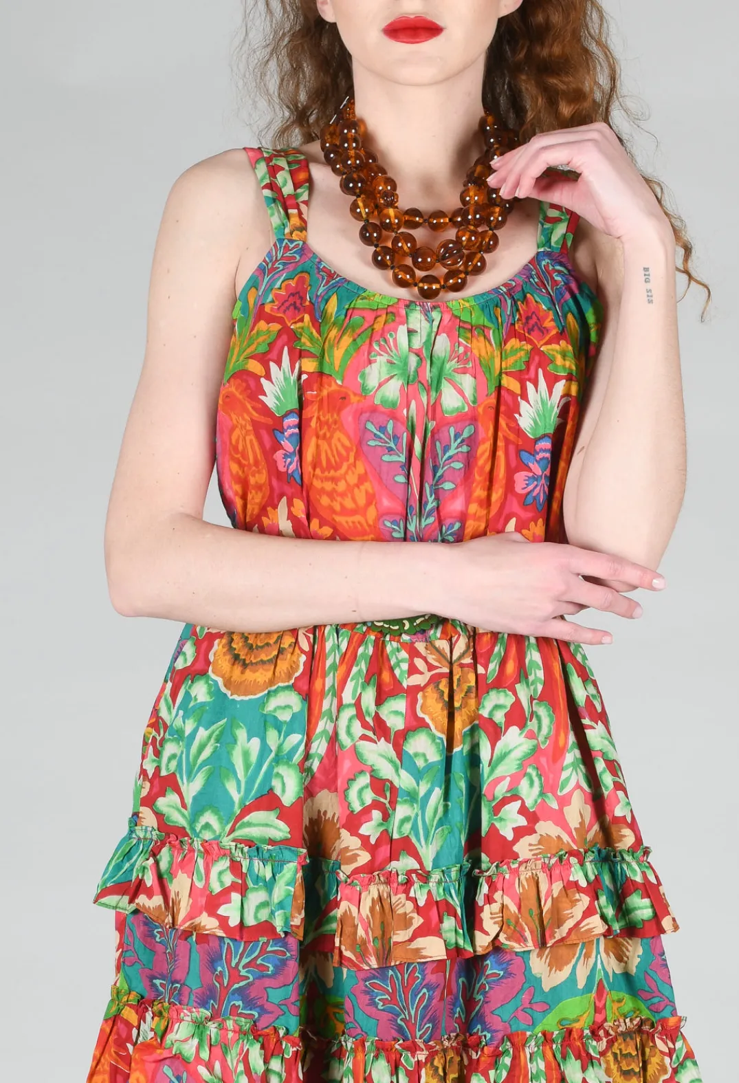 Rene Derhy Dresses^Tonique Dress in Red Floral Print