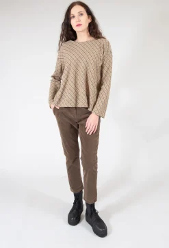 Album Di Famiglia Shirts & Blouses^Top with Tartan Wool in Beige