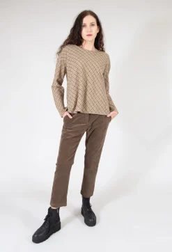 Album Di Famiglia Shirts & Blouses^Top with Tartan Wool in Beige