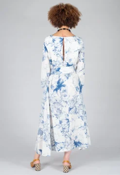 Lavi Dresses^Topazio Belted Dress in Blu Panna