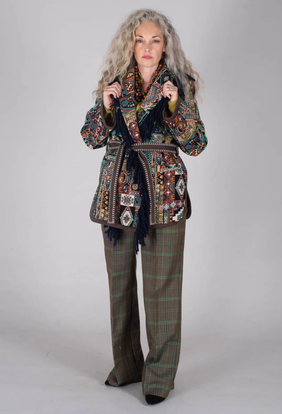 Beatrice B Shirts & Blouses^Torre Collared Blouse in Olio Yellow