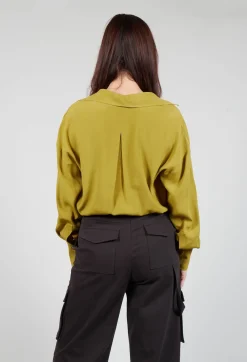 Beatrice B Shirts & Blouses^Torre Collared Blouse in Olio Yellow