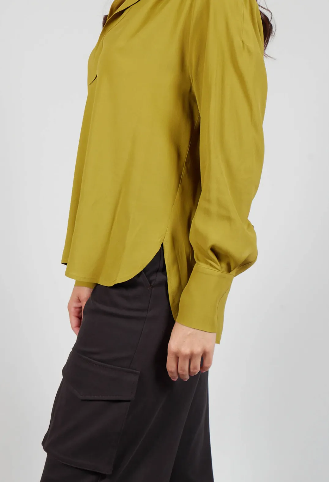 Beatrice B Shirts & Blouses^Torre Collared Blouse in Olio Yellow