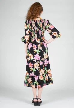 Rene Derhy Dresses^Trapani Dress in Black Floral Print
