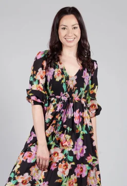 Rene Derhy Dresses^Trapani Dress in Black Floral Print